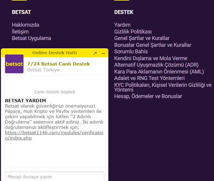 betsat destek